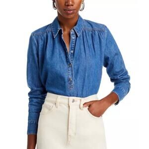 Veronica Beard Blue Denim Blouse